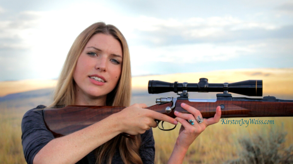 holding gun scope bite words